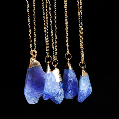 Irregular Amethyst Gemstone Necklace Healing Crystal Chakra Stone Women Birthday Gift Citrine Gemstone Necklace Healing Crystal