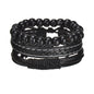MeMolissa New Fashion Braided Wrap Leather Bracelets for Men High Quality Vintage Charm Wood Beads Ethnic Tribal Wristbands