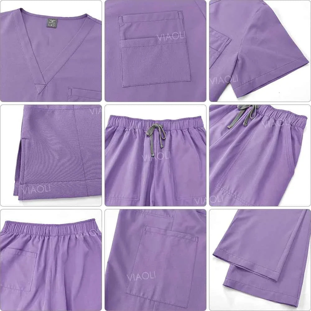 Women's Medical Scrub Uniform Set