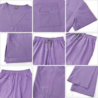Women's Medical Scrub Uniform Set