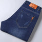   2025 Men NEW Men's Fashion Business Jeans Classic Style Casual Stretch Slim Jean Pants Male Brand Denim Trousers Black Blue Me