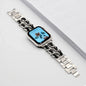 Apple Watch Woven-Accent Chain Bracelet Band