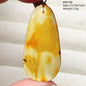 Natural Amber Pendant From Baltic Flower Yellow Amber Water Drop Women Men Jewelry Reiki Stone Women Men AAAAAAA