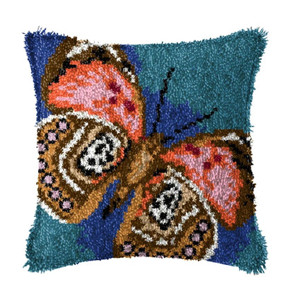 Knot Pillow Package Latch Hook Kit Cushion Pillowcase Kussen Set For Needlework DIY Butterfly Flower Plant Series Latch Hook Kit