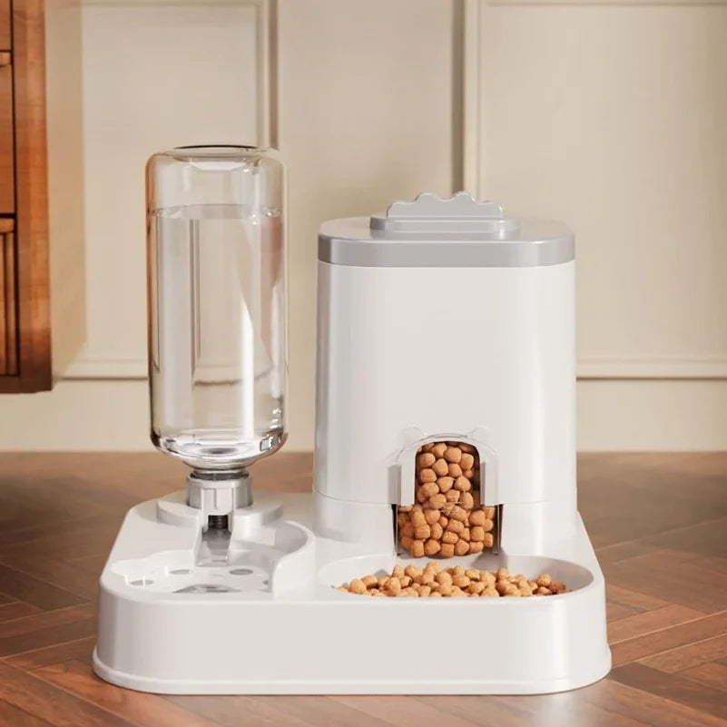 Automatic Cat & Dog Water Dispenser with Integrated Food Basin No