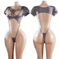 Sexy Lingerie Women Crotchless Hollow Pajamas Erotic Costume Teddy  Backless Office Exotic Outfit Role Play Bondage Underwear