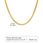 Stainless Steel Snake Chain Necklace for Women Men, Silver Color Herringbone Choker Flat Neck Chain 40-60cm Summer Jewelry