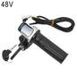 36V 48V 60V Electric Bicycle Throttle Grip E-bike Handlebar with Lock Ebike Scooter Accelerator Power Indicator Key LED Display