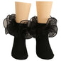 1 Pair Girls' Puffy Lace Socks Children's Combed Cotton Lace Socks
