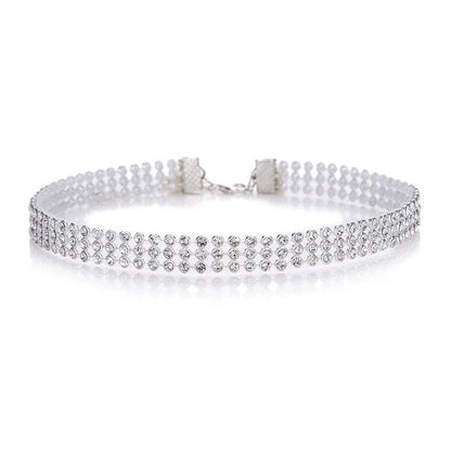 TOP Quality Cool Shiny Rhinestone Bundle Neck Popular Element Collar Necklace Punk Hip Hop Women's Choker Gift Korean Jewelry