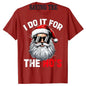 I Do It for The Hos Funny Inappropriate Christmas Santa Face T-Shirt Man