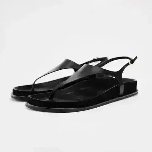 Designer Chic Flat Sandals - Animal Print & Comfort | Femstylo