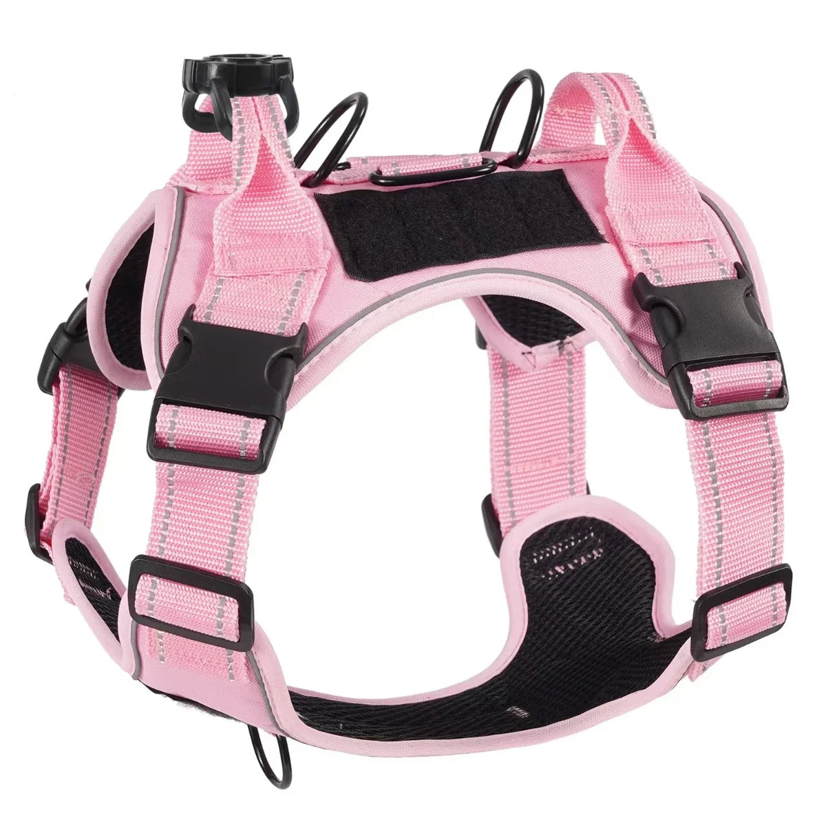 No Pull Dog Harness with Locator Silicone Protective Cover Anti slip Adjustable Pet Chest Harness for Medium & Large Dogs