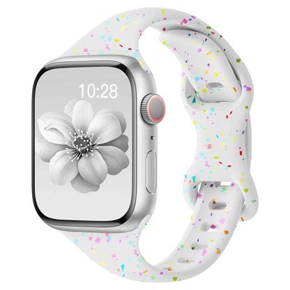 Apple Watch Slim Confetti Speckle Silicone Band