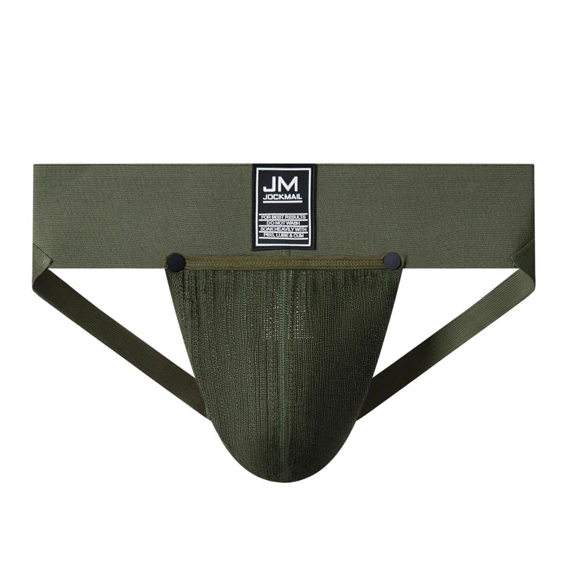 Men's Underwear Men Sexy Briefs Jockstrap Removable Penis Pouch Cotton Panties Thongs Mesh Underpants Gay Slip Homme Srting