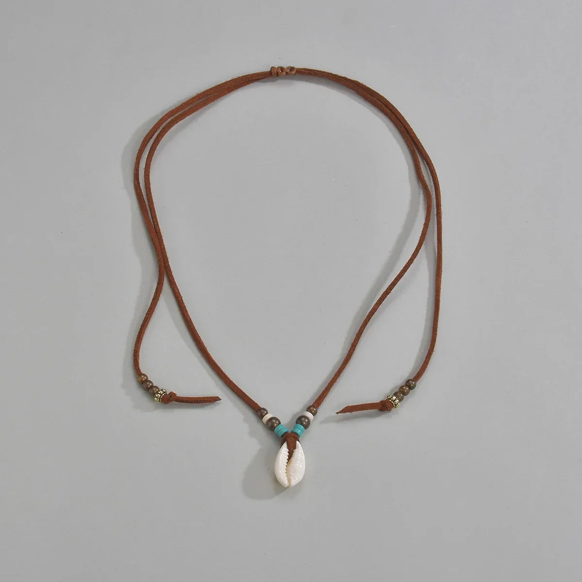 Simulation Shell Pendant Clavicle Necklaces For Women Waterproof Brown Rope Chain Short Collar Minimalist Female Party Jewelry