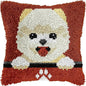 Knot Pillow Package Cartoon Animals Latch Hook Kit Cushion Pillowcase Kussen Set For Needlework Dog Raccoon Latch Hook Kits DIY