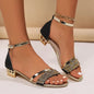 New Fashion Party Women's Sandals Gold and Silver Low Heel Casual
