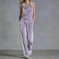 Summer Casual Women's Velvet Tracksuit Set