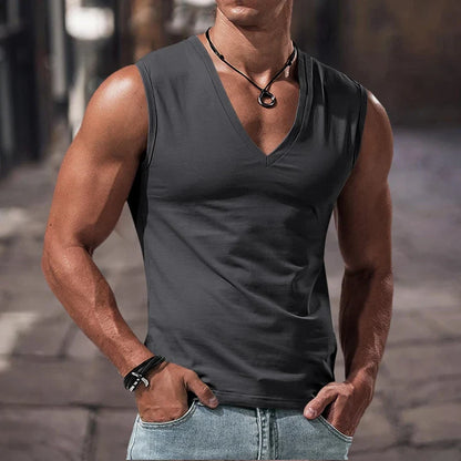 Men's Summer V-Neck Fitness Tank Top