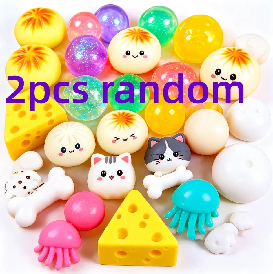 Cute Food Ocean Squishy Blind Box Random Surprise Squeeze Toys 1Pcs Guaranteed Lucky Stress Relief Fidget Toy Set