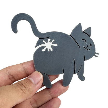 Hot Sale 2pcs 3D Cat Butt Bread Bag Clip Snack Bag Sealing Clip Novelty Kitchen Gadget Food Storage Bag Clip For Cat Lovers