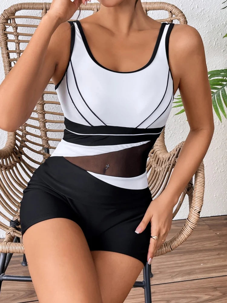 Women’s Solid One Piece Monokini Swimsuit