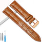 TicWatch Pro 5, Pro 3 & E3 Crocodile-Embossed Leather Buckle Band