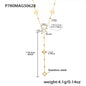 Premium Stainless Steel Long Necklace Trendy Pig Nose Style Y Shape Drop Pendant Waterproof Necklace for Women Girls Jewelry