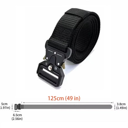 Tactical Belt for Men | All-Weather Nylon Canvas Combat Belt with Neutral Design, Built for Hunting & Outdoor Expeditions