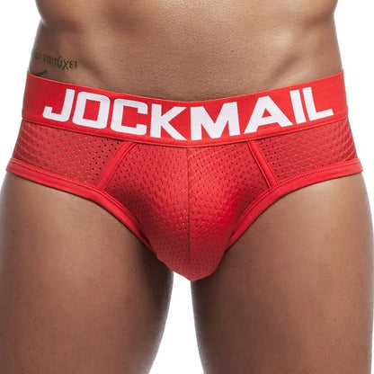 4pcs/lot Hollow Breathable Mens Slip Bikini Jockstrap Briefs Mens Panties Sexy Gay Men Underwear Sissy Sexy Men Brief Underpants