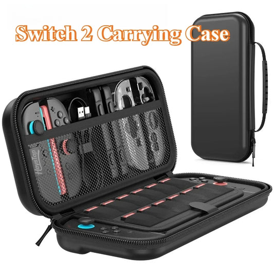Comptible for Switch 2 Portable Lightweight and Large Capacity Waterproof Carrying Case Protected for Console Accessory