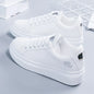 Women Leather Pu Casual Shoes New 2025 Woman Shoes Fashion Embroidered White Sneakers Breathable Flower Lace-Up Women Sneakers
