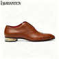 Gold Geometric Heel Patent Leather Mens Loafers Polished Glossy Upper Red Lining Formal Dress Shoes Embossed Gold Heel Loafers
