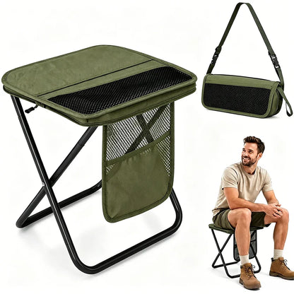Camping Folding Stool with Storage Sack Portable Pocket Lightweight