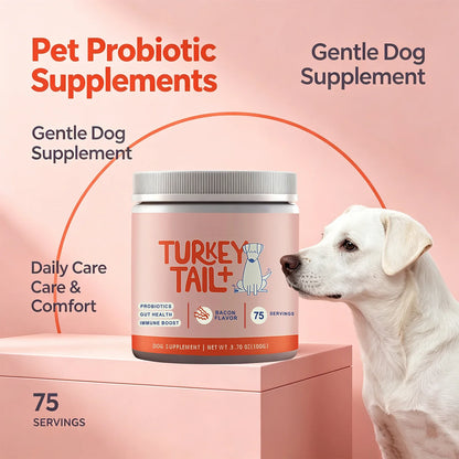 Dog Probiotic Powder Bacon Flavor Support Gut Health Immune Boost Pet Daily Dietary Supplement for Dogs Pet Health Care