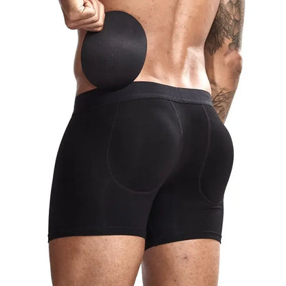 JOCKMAIL Men Underwear Sexy Butt Lifter Enlarge Pad Underpants Removable Pad Boxer Butt-Enhancing Trunk Shorts Male Panties