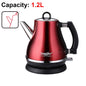 1.2l Colorful 304 Stainless Steel Electric Kettle 1500w Household 220V