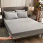 Milk fleece fitted sheet winter thickened coral fleece fitted sheet, mattress protective cover single piece, no pillowcase