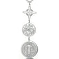Triple Protection Necklace With Witch Knot Pentagram Tetragrammaton St. Benedict Stainless Steel Spiritual Symbol Amulet Jewerly