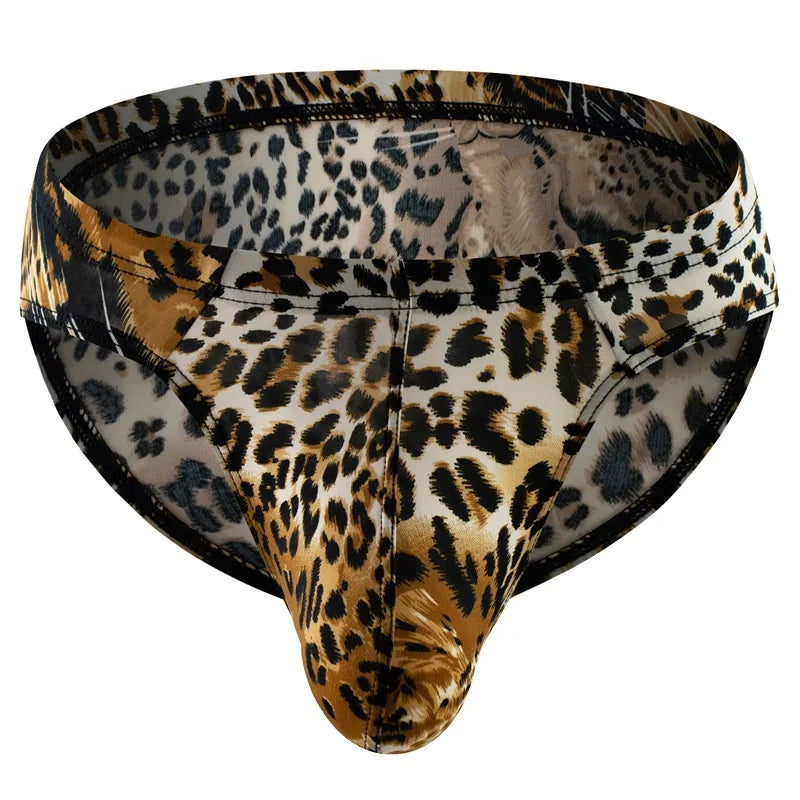 Ropa interior sexi para hombre Men's underwear printed leopard print cueca snake print low waist sexy Panties mens bikini new