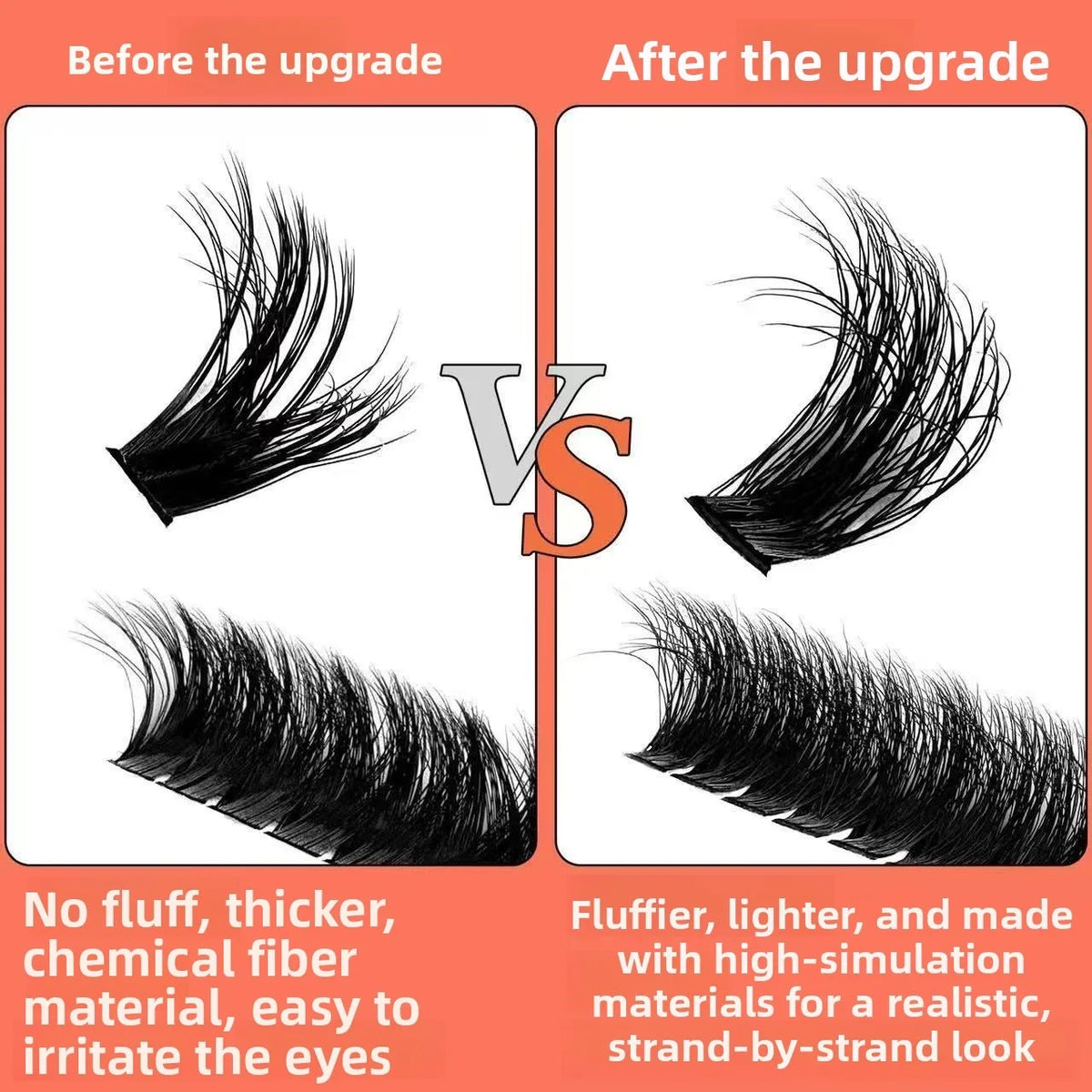 80D-100D 8D Fluffy Cluster Lash Extensions D Curl Mixed Tray Soft Reusable DIY Individual Lashes For Home Beginners