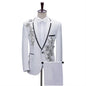 (jacket+pants) Men Fashion Wedding Banquet Party Flower Suits Singer