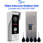 ANJIELO Metal Doorbell Video Intercom Outdoor Unit Compatible CVBS/720P/1080P IP65 Waterproof Night Vision With RFID Swipe Card