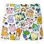 Summer Psyduck Beach Shorts Pokemon Cartoon Quick Dry Board Shorts