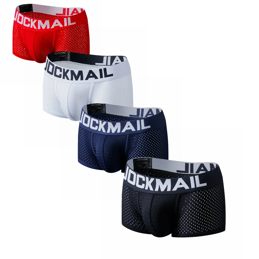 JOCKMAIL  4PCS/Lot boxer men Mesh Breathable boxershorts men Underwear Shorts panties men cuecas boxer underpants calzoncillos