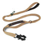 Reflective Tactical Bungee Dog Leash with Seatbelt