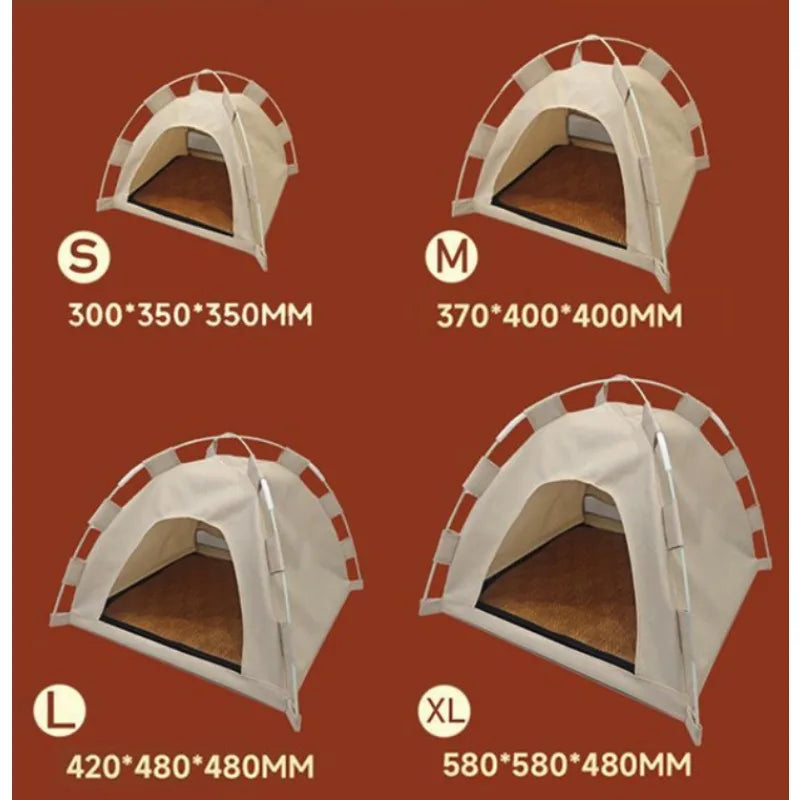 Pet Teepee Durable Floor Mat Dog & Cat House for Indoor/Outdoor Camping  Comfortable for Pets Foldable Cat Bed and Dog Bed cage