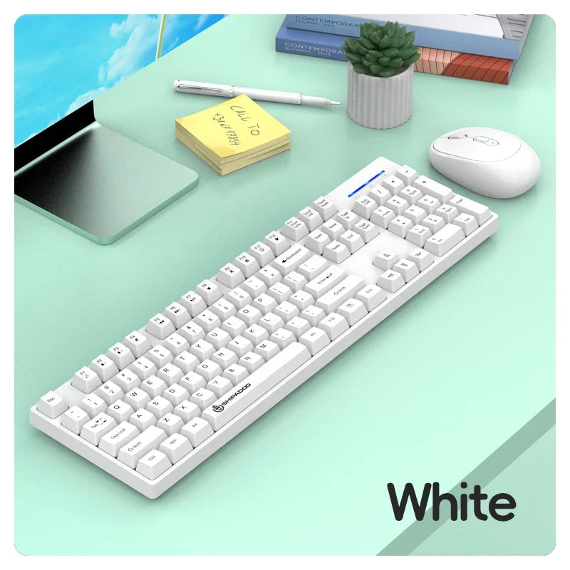 Shipadoo Wireless Gaming Keyboard and Mouse Combo for Laptop, Desktop, and Office Use