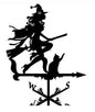 Metal Weathervane,Witch Iron Weather Vane,Sea Rover Wind Direction Indicator,Garden Decoration,Outdoor Roof Decoration,Gardening
